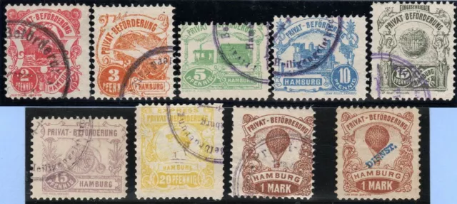 Deutschland Stadtpost Hamburg E11/6 + E17/8 ° Hammonia Ii 1888 Hamburg City Mail