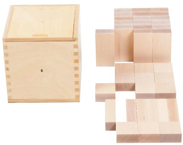 Holzspielzeug Fröbelgaben 6 für Kinderkrippe LxBxH 180x180x183mm NEU Holzspiel