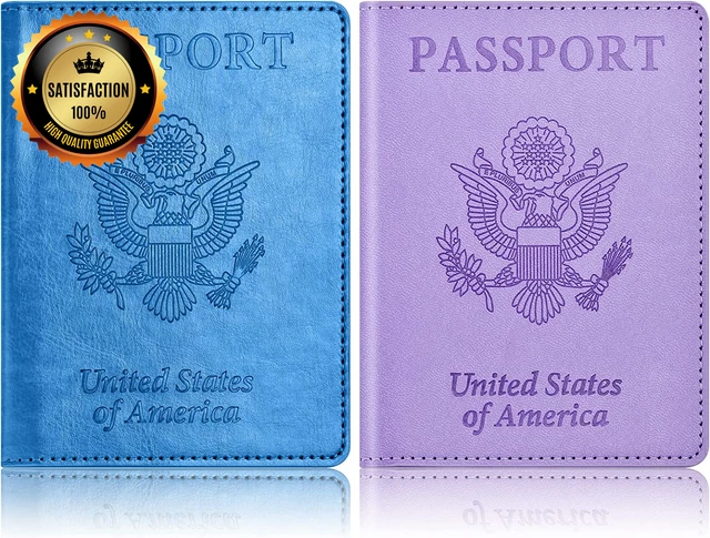 2Pack Passport Holder and Vaccine Card Holder Combo, Passport Wallet