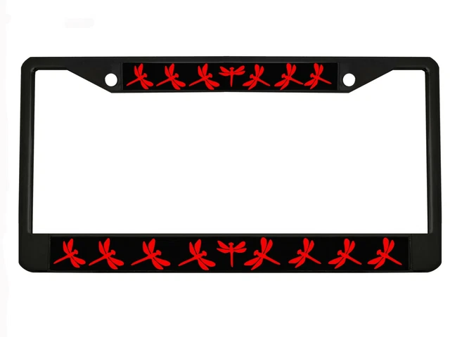 Dragon Butterfly Design Car License Plate Frame Auto Tag Holder