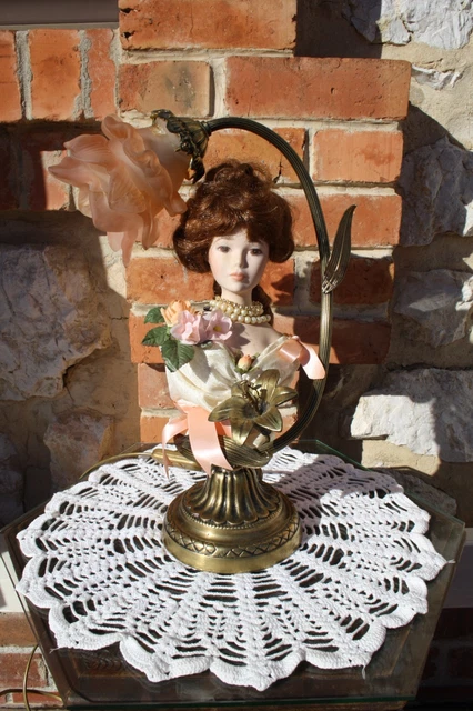 Lampe 2 personnages porcelaine | Puces Privées