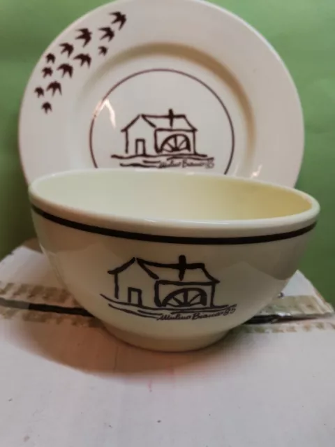 Mulino Bianco Tazza Piatto 85 Coccio Con Le Rondini Nuovo Scatola Vintage 3