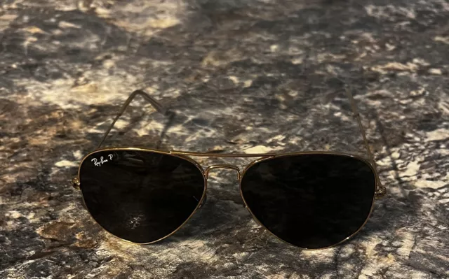 Ray-Ban Aviator Sunglasses Gold Frame & Blue Lenses