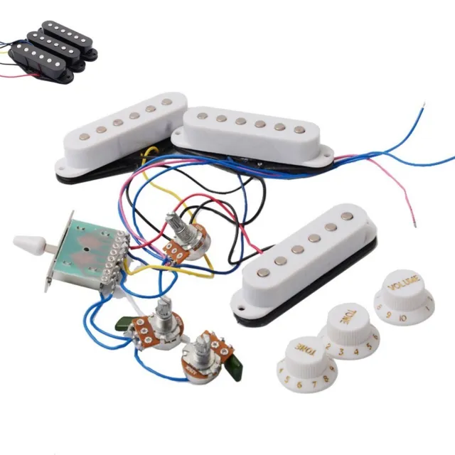 5-Way Interrupteur 2T1V For-Strat New-Electric-Guitar Micros Wiring-Harness