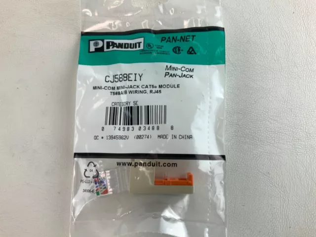 New Panduit Pan-Net Cj588Eiy Mini-Com Mini-Jack Cat5E Module