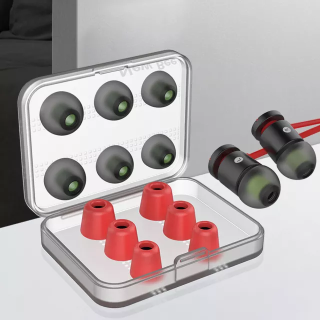 Comply Foam Tips Compact Lightweight Earbud Covers for Headphones (Mix Red)