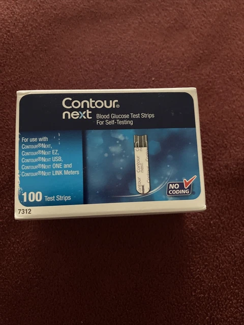 Tiras reactivas contour next 100 cuentas, caducidad 2/24, caja imperfecta