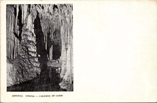 Postcard Imperial Spring Caverns Of Luray Undivided Back