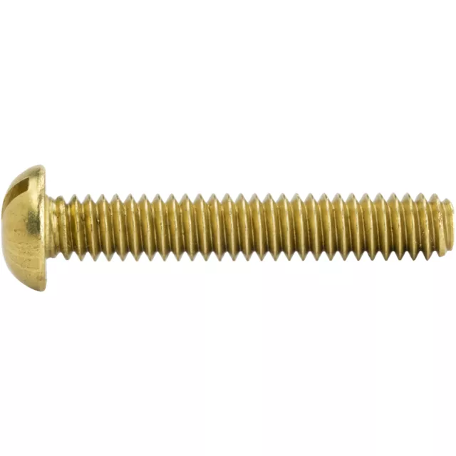 8-32 Brass Round Head Machine Screws Bolts Slotted Drive All Lengths Available 2