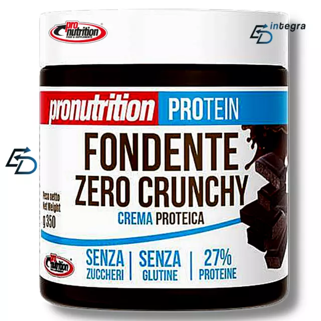 PRO NUTRITION Crema Fondente Crunchy Zero 350 gr Proteica Senza Zuccheri