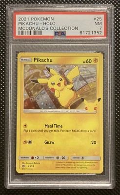 holo mcdonalds pikachu card