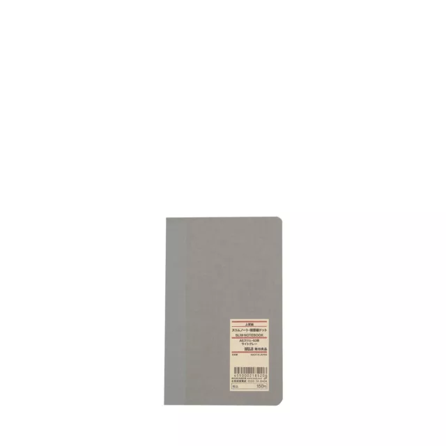MUJI High-quality paper Slim notebook Horizontal ruled A6 Light gray 40 sheets
