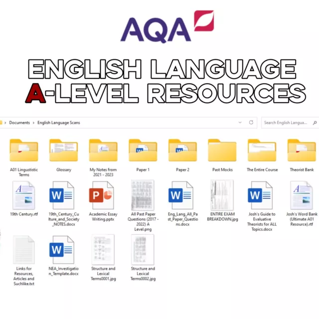 AQA A-Level English Language A* Online Resources (Notes, Model Answers & More)