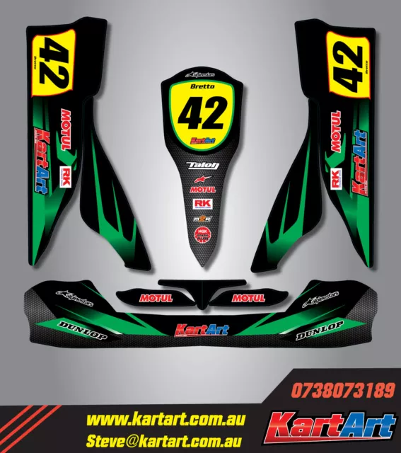 Tony Kart OTK M2  full custom KART ART sticker kit THUNDER STYLE / graphics