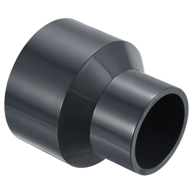 PVC Reducer Pipe Fitting 3x2" Socket Coupling Adapter Connector, Grey