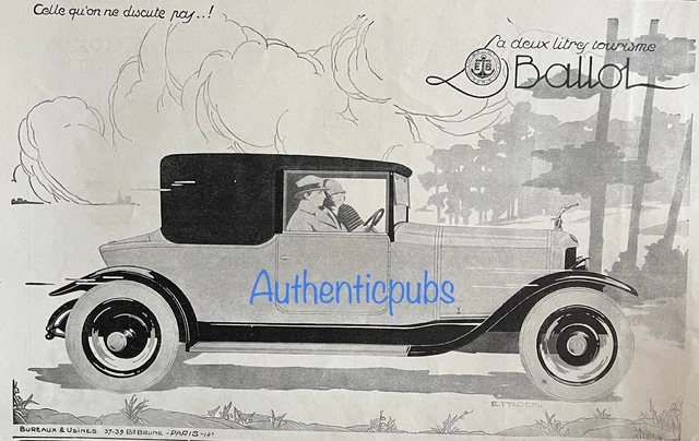 1925 Ad Two Litres Tourism E. Frock Sign Car Ballot Ad Pu