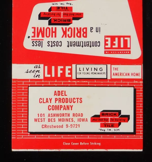 1950s Adel Clay Products Company Brick 101 Ashworth Road West Des Moines IA Polk