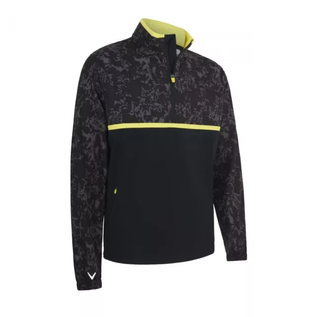 Callaway ABSTRACT CAMO PRINT WIND 1/4 ZIP JACKET CAVIAR