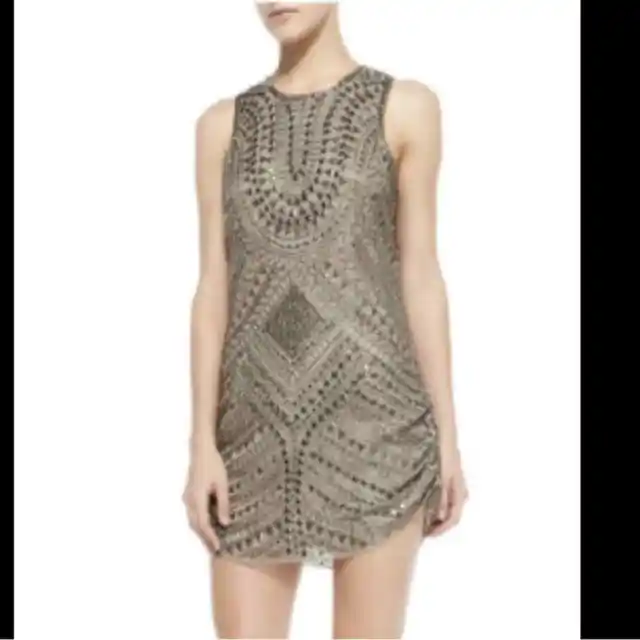 NWT Parker Fully Beaded Cocktail Mini Dress