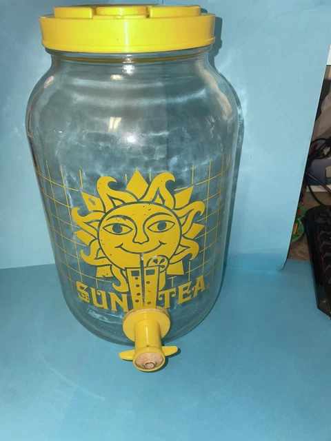 VINTAGE SUN TEA 3L JAR/PITCHER WITH LID Great Kitchen Decor, Decorative Jar