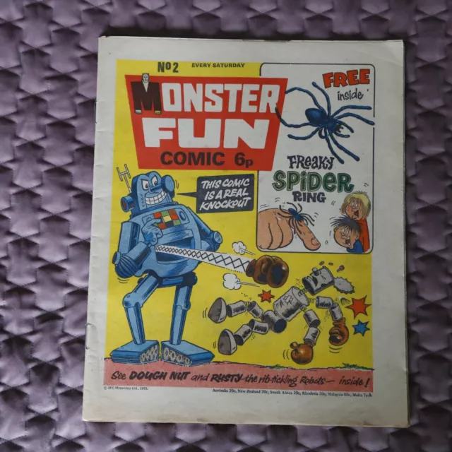 Monster Fun Comic Issue #2 1975 IPC Magazines Kid Kong - X-Ray Specs - Dough Nut