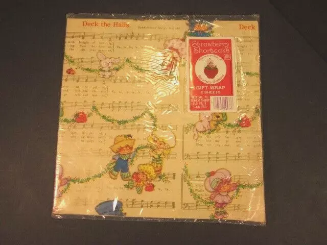 2 Vintage Sealed Strawberry Shortcake Gift wrapping paper NIP American  Greetings