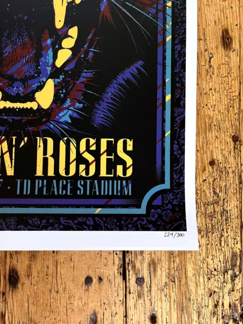 Guns N Roses - Rare Tour Lithograph/Poster - Ottawa  Canada  - August 21st 2017 2