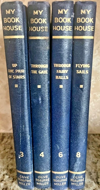 Vintage Lot of 4 - My Book House by Olive Beaupre Miller HC Books / #3,4,6,8