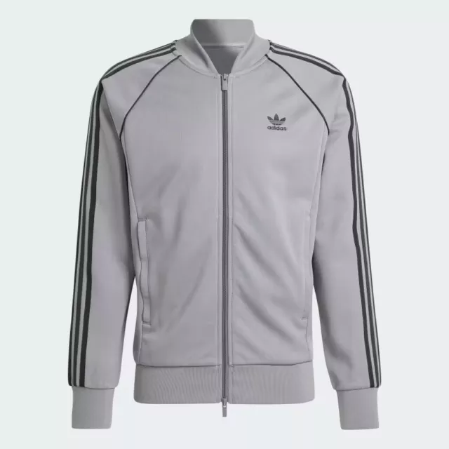 Adidas Originals Sst Herren Trainingsjacke IN Grau und Schwarz Limitierte Lager