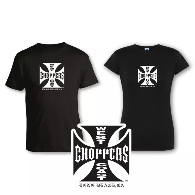 T-Shirt West Coast Chopper Uomo Donna T Shirt Maglia Maglietta - 100% Cotone