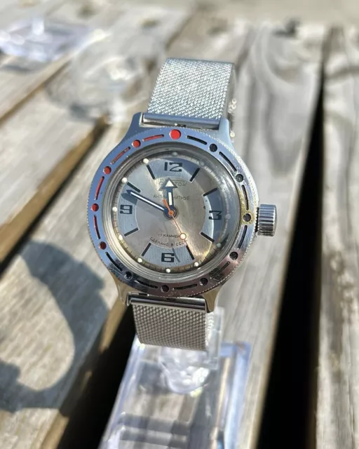 Vintage Soviet Watch Vostok Amphibia Diver 200m Antimagnetic Made In USSR 1980s