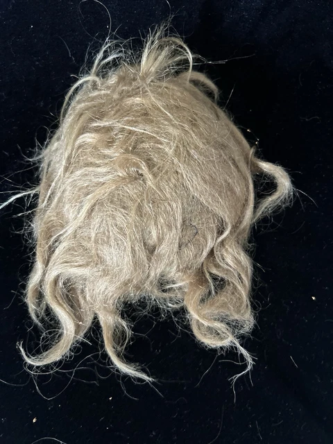 Jolie Perruque Ancienne Pour Poupée Avec Sa Calotte En Carton D'origine
