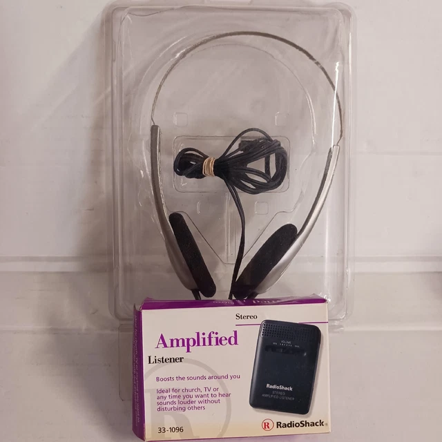 RADIO SHACK Stereo Amplified Listener 33-1096 . Plus Radio Shack Headphones  VTG