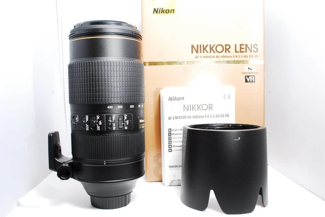 Hood tripod mount with original box Nikon AF-S NIKKOR 80-400mm F4.5-5.6G ED V