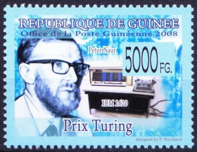 Guinea 2008 MNH, Danish Computer science pioneer Peter Naur