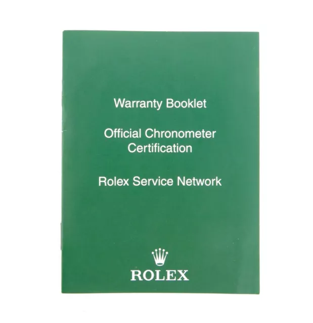 .Rolex Warranty Service Network Booklet, Code 563.83