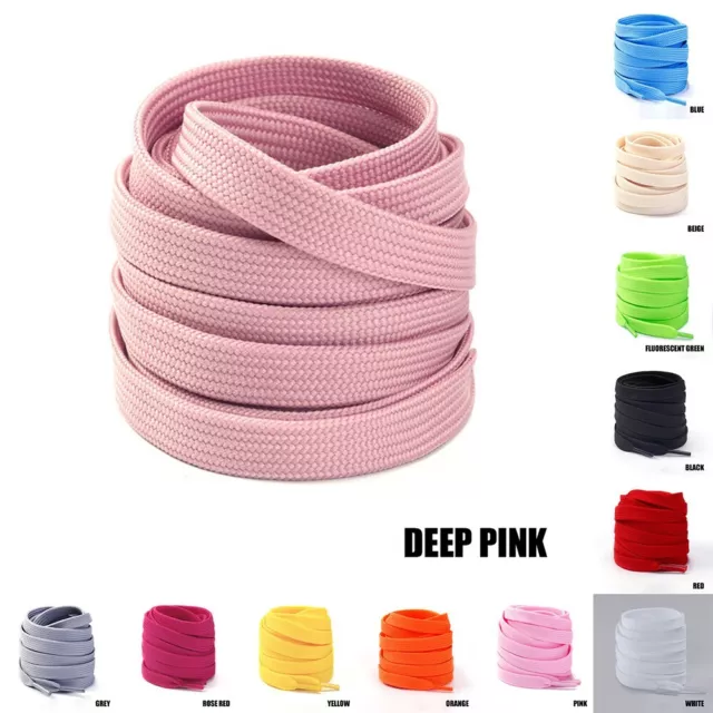 Stylish Wide Shoelaces Thick Flat Fat Shoe Laces for All Shoe Types (120cm)