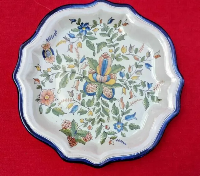 assiette décorative ancienne en  faïence Antoine MONTAGNON signée et numérotée