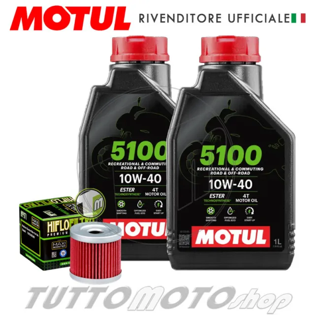 Tagliando SUZUKI UH Burgman 200 2007-2018 / Kit 2 Motul 5100 10w40 + Filtro olio