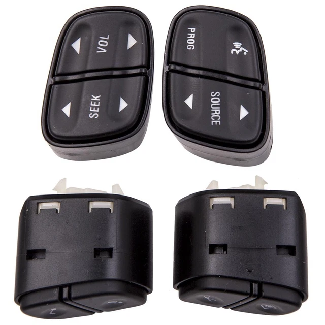 4pcs Kit de boutons de commande de volant multifonctions pour Chevrolet GMC