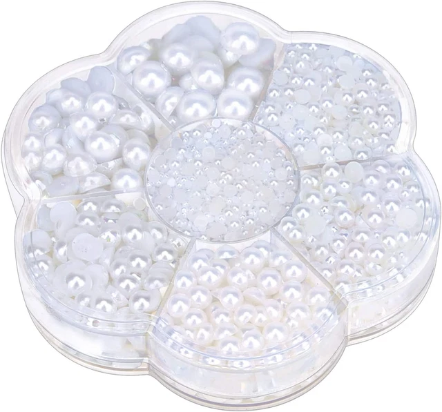 Livder Half Artificial Pearl Bead Flat Back Plastic Beads for Craft DIY Phone Na
