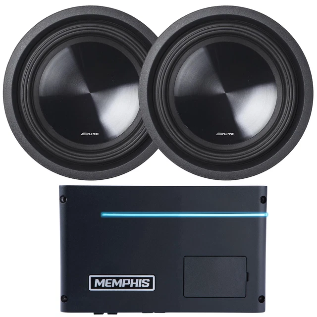 Memphis PRXA600.1 Power Reference Series Mono Subwoofer Amplifier and Two Alp...