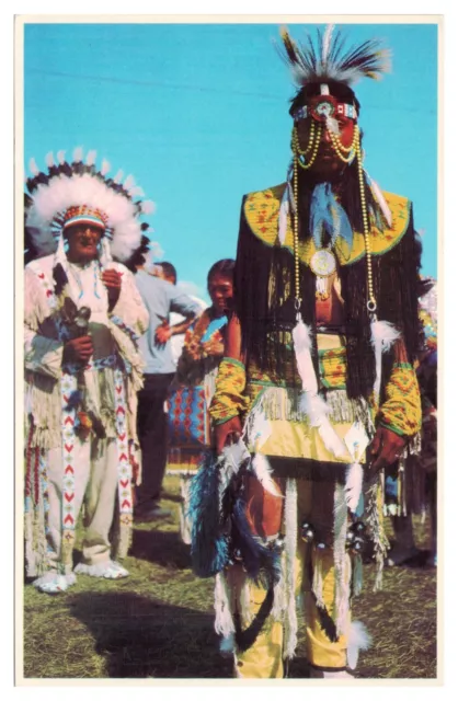 Vintage Native American Sioux Indians of North Dakota Postcard Unposted