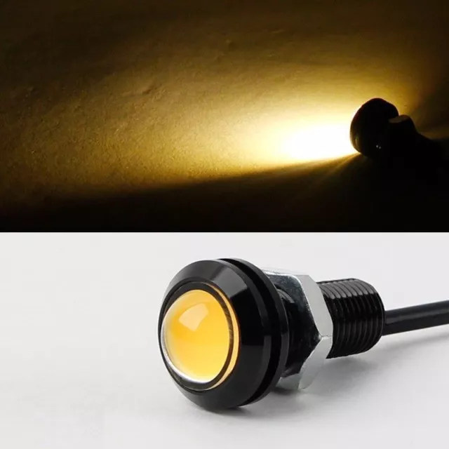 10 pcs Eagle Eye COB Amber LED Lamp For Car Motorcycle Running DRL Tail/Head 3