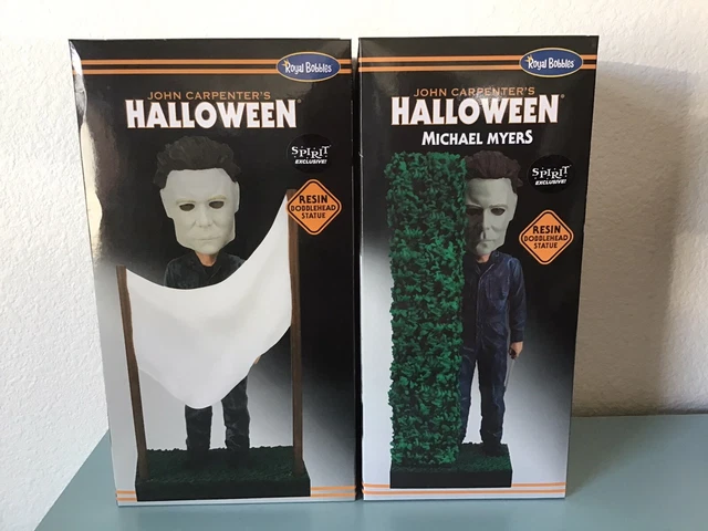 (2) Halloween Michael Myers Royal Bobbles Hedge & Clothesline Spirit Exclusive