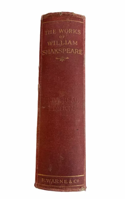 Shakespeare　Warne　PicClick　F　1913　WORKS　THE　IT　Universal　EUR　Co　OF　William　22,86　Rare　Edition