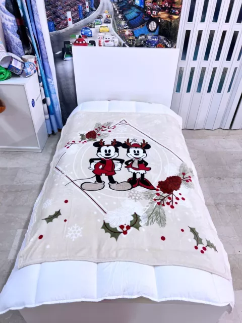 Disney Mickey Suave Manta de Cuadros Baterías De Coral 120x150cm Sofá Cuna Bambú