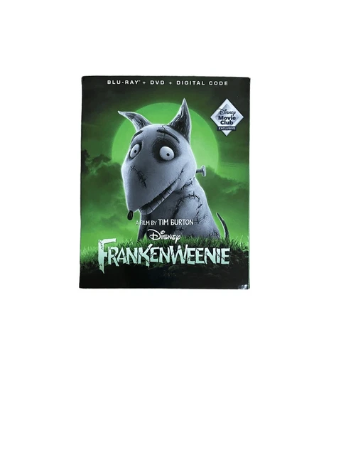 Frankenweenie (Blu-ray/DVD/Digital, 2022) With Slipcover (Disney)