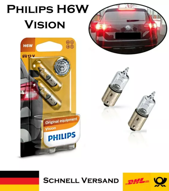 2X PHILIPS VISION H6W BAX9S 12V 12036B2 Standlicht Rückfahrlicht