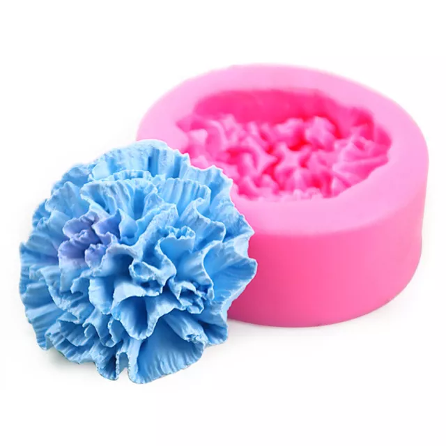 3D Carnation Flower Silicone Molds Candle Mold for Cake Decoration DIY Craft